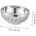 OUNONA 6 Pcs Bowl Decanter Coin Purse Housewarming Gifts Butter Dish with Lid Mini Bunny Figurines Pasta Salad Plates Jelly Scraper Korean Utensils Double Stainless Steel Food Tableware Silverx2pcs 19.5X19.5X8CMx2pcs - Buy Online on GoSupps.com