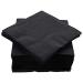 Amcrate Big Party Pack 100 Count Black Beverage Napkins - Ideal for Wedding, Party, Birthday, Dinner, Lunch, Cocktails. (5 x 5)