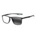 Bifocal Men Women's Square Adjustable Outdoor Sport Cycling Biking Bifocal Transition Photochromic Reading Glass Black Gray 2 x