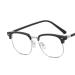 Computer Readers Blue Light Blocking Large Clear Vision Reading Glasses Fashion Flat Light Mirror Eyewear +0.00 Sand-black Silver