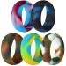 Jude Jewelers 5 Pack Size 4-15 Rubber Silicone Rings Flexible Outdoor Wedding Engagement 4.5