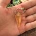Buy Authentic Selenit Orange Crystal Pendulum - Hexagonal Vintage for Chakra Healing & Meditation - Free International Shipping - Buy Online on GoSupps.com