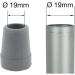 Pack of 4 19mm Grey Rubber Ferrules for Walking Sticks and Canes - Lifeswonderful - Buy Online on GoSupps.com