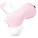 Real Silk Heated Eye Mask 2Pack - USB Electric Soft Sleeping Mask with Temperature & Time Control - Comfortable Heating Blindfold for Relaxation - Black & Pink - Buy Online on GoSupps.com