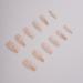 Xerling 24Pcs Long Coffin Press-On Nails with Stripe Designs - Glossy Transparent Ballerina Full Cover Fake Nails for Women & Girls (Pattern G - Buy Online on GoSupps.com