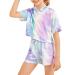 Girls Tie Dye Clothes Outfits Set Jogger Suits Sweatsuits Tracksuits Sweatshirts Hoodies Shorts Sets Tie Dye 8