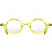 LONDON MOLE Transparent Yellow Reading Glasses 3.0x | Stylish Round Cool Readers with Spring Hinges - Buy Online on GoSupps.com