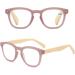 Fashion Reading Glasses for Women & Men - Lightweight Wooden Temples Anti Eyestrain Eyeglasses in Purple Size 1.5x - QianLai112 - Buy Online on GoSupps.com