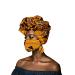 African Head Wrap Wax Cotton Headtie African Headscarf Print Ankara Bandana Matching Print Headwraps Earrings Mask 649