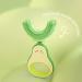 Pampoo Kids Avocado U-Shaped Toothbrush | Silicone Manual Toothbrush for 2-7 Years - Buy Online on GoSupps.com