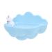 Zerodeko sponge holder 2 pieces cloud wall-soap box soap stand Self-adhesive wall box towel-razor holder plastic tank plastic orhanizer box wall-mounted soap holder picture 4x2Stk 18.5x11.5cmx2pcs