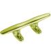 Solid Brass Nautical Cleat by Shiplights (for Hooks, Handle, Draw Pulls, etc) (6", Unlacquered Polished Brass) 6 Inch Unlacquered Polished Brass