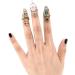 12pcs Women Fashion Bowknot Nail Ring Set - Crown Flower Crystal Finger Nail Charms - Buy Online on GoSupps.com