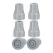 dinio Crutch Tips 7/8Inch Heavy Duty Non-Slip Rubber Cane Tips Foot Crutch Accessories 6 PCS