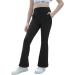Aurgelmir Girls' Black Foldover Waist Flare Leggings with Pockets - Size 13-14 Years - Buy Online on GoSupps.com