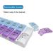 Buy E-Crazy Twice-a-Day Pill Organizer - Weekly Planner with Detachable Compartments | AM PM Pill Box in Purple & Blue | International Shipping Available - Buy Online on GoSupps.com