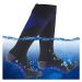 RANDY SUN Waterproof Breathable Knee High Kayaking Hunting Fishing Socks Small Black&blue&gray
