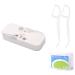 Dental dental floss portable housing dental dispenser dental floss picks cases automatic dental floss organizer travel leaves for teeth (white+50 PCs dental floss)