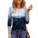 Long Sleeve Shirts for Women Fitted, Womens Ribbed Knit Henley T-Shirt Long Sleeves Tunic Lace Tops Casual Button Down Blouse Small Blue