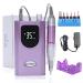 Delanie 35000RPM Professional Nail Drill Machine, Portable Nail Drills for Acrylic Nails, Electric Nail File Rechargeable Efile Nail Drill For Gel Nails Remove, Home and Salon Use Nail Tools (Purple)