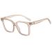 Fatigue Relieve Oversized Comfort Computer Readers Blue Light Blocking Reading Glasses Eyewear Flat Light Mirror +0.00 Tea