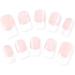 24Pcs Nude French Tip Press on Nails - Coffin False Nails for Women and Girls | Z - Buy Online on GoSupps.com