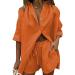 HAPCOPE Women's 2 Piece Casual Tracksuit Outfit Set Half Sleeve Shirt and High Waisted Shorts Set X-Large 02orange
