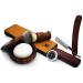 Premium Shaving Brush & Leather Strop Set | Wooden Bowl Soap & Paste for a Perfect Shave - International Shipping Available - Buy Online on GoSupps.com