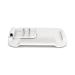 Ornamin Non-Slip Board 22 x 17 cm White Melamine with Food Preparation Aid (model 900 + 960) | cutting board eating aid
