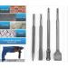 BlueNatHxRPR SDS Plus Hammer Drill Chisel Bits Set Rotary Hammer SDS Bits Set Including Point Chisel Flat Chisel Wide Flat Chisel and Grooving Chisel - Buy Online on GoSupps.com
