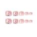 Square Press On French Pink Toenails 24pcs - Foccna Acrylic False Nails - Buy Online on GoSupps.com