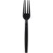 Laojbaba 7-Inch Individually Packaged Black Plastic Forks - 100 PCS | Disposable & Heavy Duty Commercial Takeaway Cutlery - Buy Online on GoSupps.com