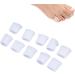 COHEALI Toe Separator Gel Tubes - 5 Pairs Silicone Sleeves for Little Toe, White Open Sleeve Corn Seperator - Toe Protectors - Buy Online on GoSupps.com