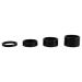 4Pcs Bike Headset Spacer 4 Colors Aluminum Alloy Washer Headset Spacer 5mm/10mm/15mm/20mm for Mountain Road Bike Black