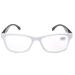 Rectangle reading glasses women - meijunter retro frame clear lens light readers unisex glasses strength +1.00 to +4.00 +2.50 white black black