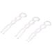 Parcelona French Slick Small Clear Wavy 3 Chignon U Shaped Set of 3 Celluloid French Stick Hair Pin Fork Girls Spiral Updo Bun Holder Flexible Durable Paris Hair Accessories for Women  Made in France
