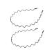 2 Pieces Metal Hair Band Wave Metal Headband Unisex Non-Slip Elastic Headband for Outdoor Sports Yoga Makeup