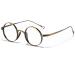 DAGIJIRD Vintage Round Glasses Frames Titanium Frame Length 132mm Retro Eyeglasses Bronze