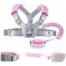 Heihei Children safety line PLASS for toddlers children's running dishes 3-in-1 set anti-lost belt wrist link + backpack + 1.5 m rubber strap pink