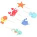 Vctitil 24pcs/Set Ocean Animal Cupcake Toppers Under The Sea Party Cake Flags Baby Shower Birthday Party Cake Decorations - Buy Online on GoSupps.com