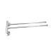 Alipis Stainless Steel Pendant Double Bath Towel Holder Tower Holder Arm Swing No Punching to Rotate Silver Medium