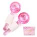 Poleview Ice Globes for Facials, Cooling Face Roller, Facial Massage Tools for Daily Skincare, Tightens Skin, Reduce Puffiness and Dark Circles, Anti Ageing, Enhance Circulation - Pink, With Glitter Pink (with Glitter)