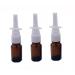 3PCS 5ML Empty Refillable Amber Glass Nasal Spray Bottle Pump Sprayer Snoot Cleanser Container For Medical Dispensing Wash