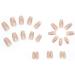 24PCS Long False Nails with Glue Stickers | Pink Pearl Silk French Fake Nails for Women | Press on Nails for Girls | Nail Art - Buy Online on GoSupps.com