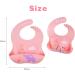 Vicloon Silicone Baby Bib 2PCS Baby Weaning Bibs Waterproof Baby Feeding Bibs Adjustable with Wide Food Catcher Pocket Unisex Toddler Bibs (Pink-Grey) - Buy Online on GoSupps.com