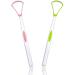 Tongue scraping cleaner 100 % BPA-free medical stainless steel reusable mouth scraper for bad breath mouth care tools for adults 2 pieces
