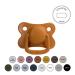 Filibabba Schnuller 2 Set | Silicone Baby Pacifiers in Matt Colors | Danish Design | 6+ Months | Includes Pacifier Box (Golden Mustard) - Buy Online on GoSupps.com