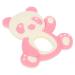 Baby Teething Toy - Cartoon Panda Shape Silicone Teether for Kids | Soft Hugs & Kisses (Pink/Black/Coffee) - Buy Online on GoSupps.com