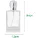 Enslz Square Flint Perfume Atomizer - Refillable 30ml Clear Glass Spray Bottle for Travel | International Shipping - Buy Online on GoSupps.com