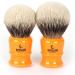 Epsilon Butterscotch Shaving Brush - Silver Badger Tip 50/26 mm | Premium Quality for a Luxurious Shave - International Shipping Available - Buy Online on GoSupps.com
